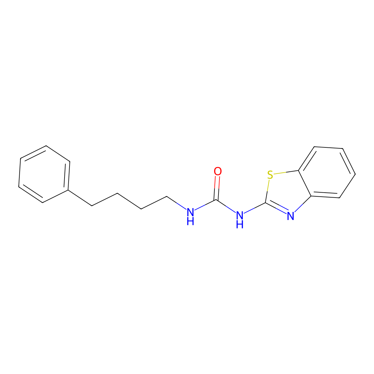 3-(1,3-Benzothiazol-2-yl)-1-(4-phenylbutyl)urea molecular structure, CAS 2101950-91-6