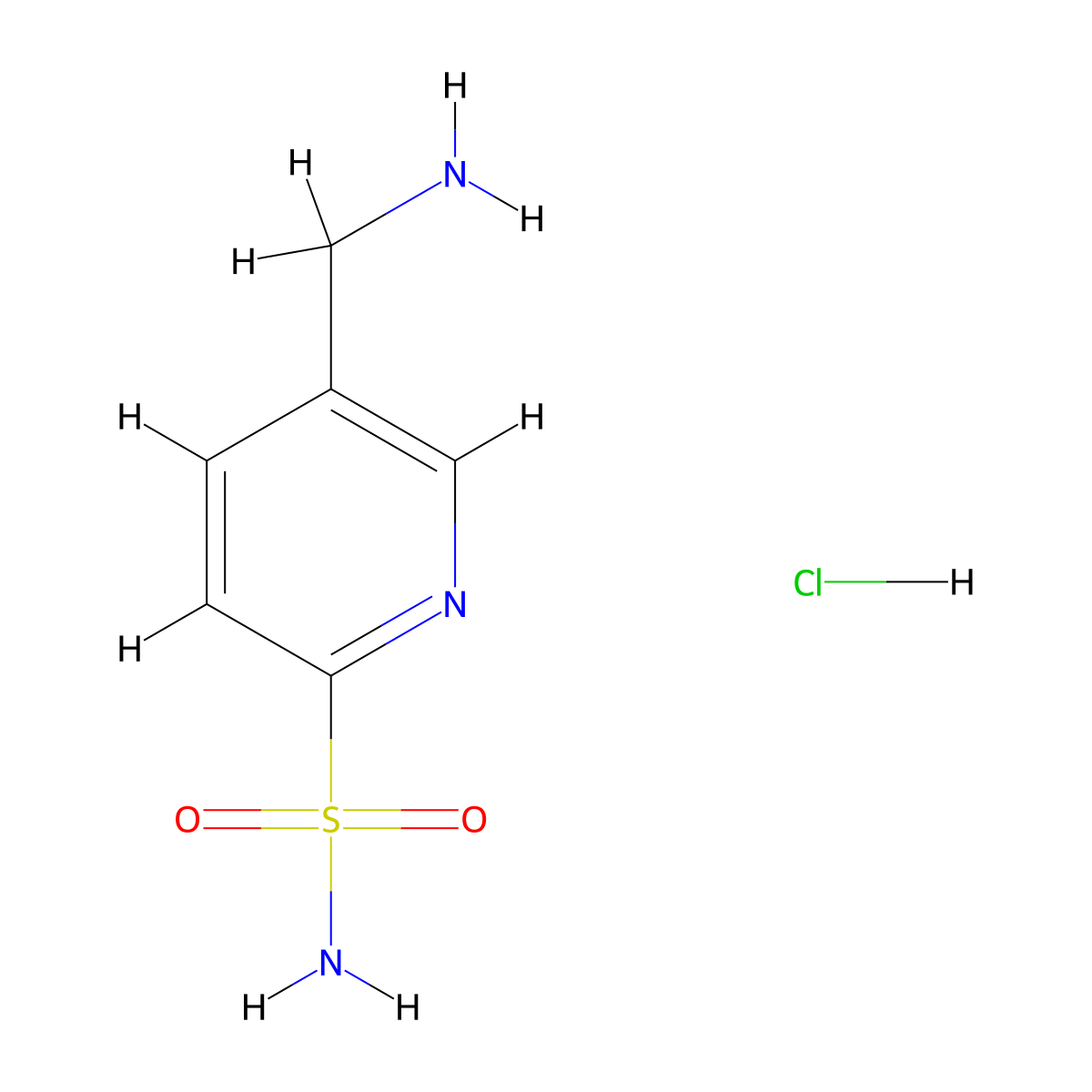 5-(Aminomethyl)pyridine-2-sulfonamide hydrochloride molecular structure, CAS 2101985-30-0