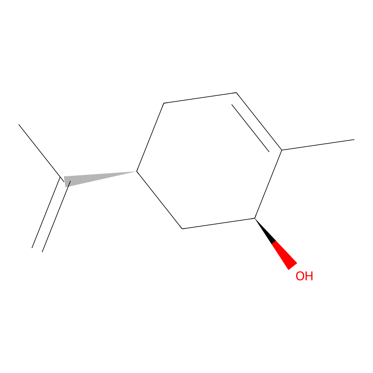 Carveol, trans-(-)- molecular structure, CAS 2102-58-1