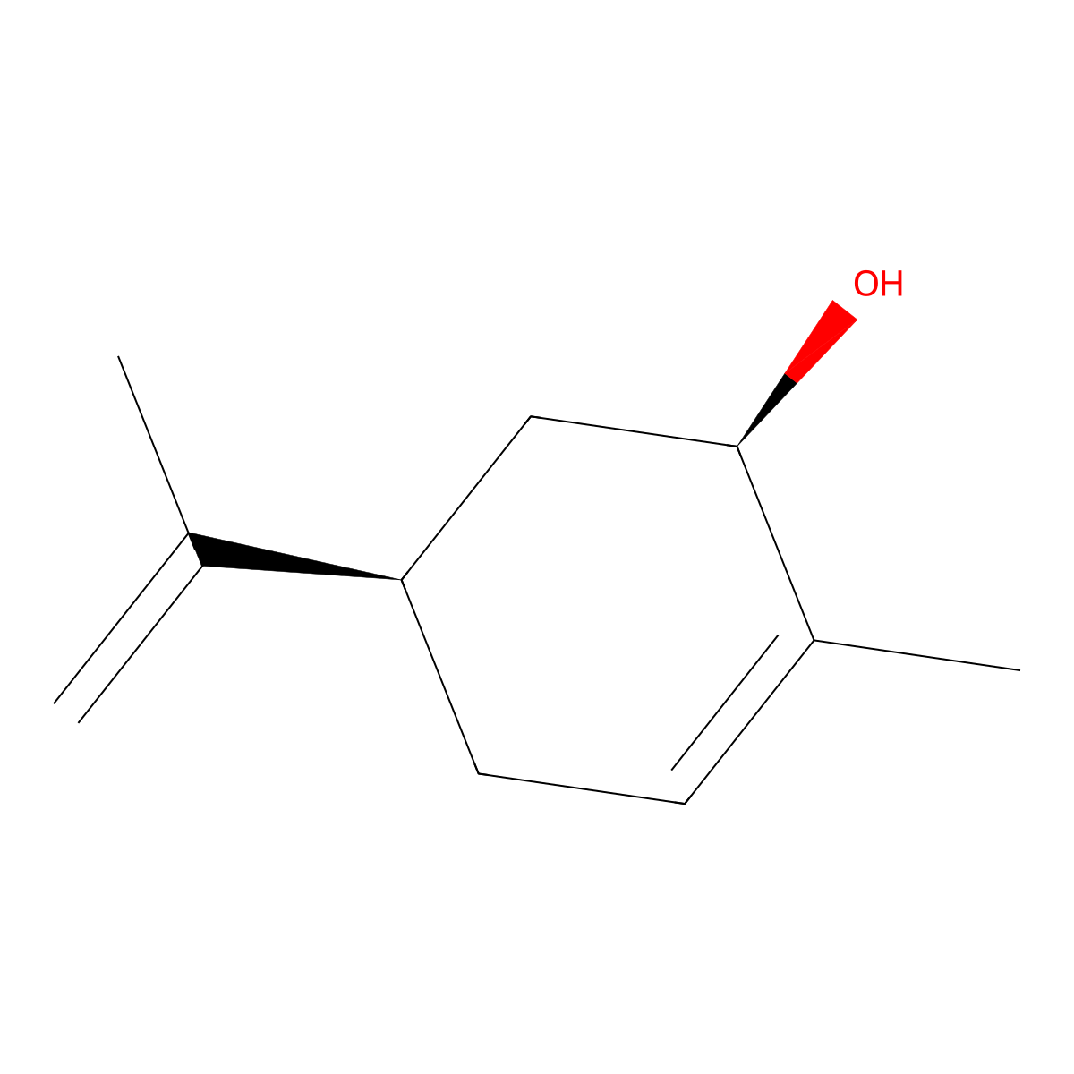 Carveol, cis-(-)- molecular structure, CAS 2102-59-2
