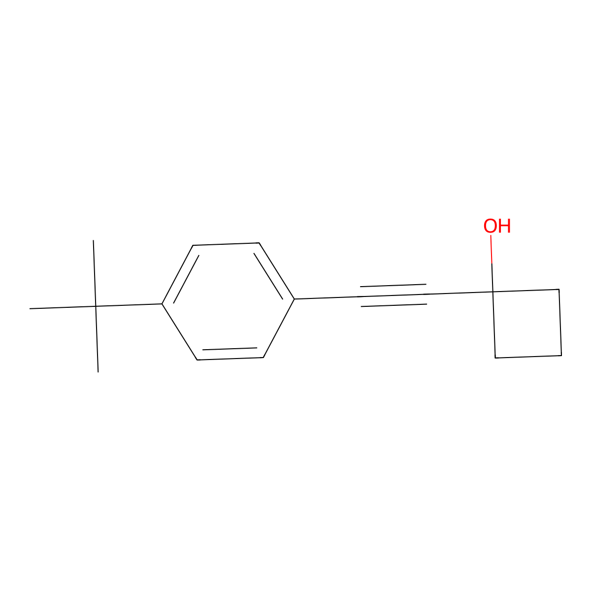 1-[2-[4-(1,1-Dimethylethyl)phenyl]ethynyl]cyclobutanol molecular structure, CAS 2102084-91-1