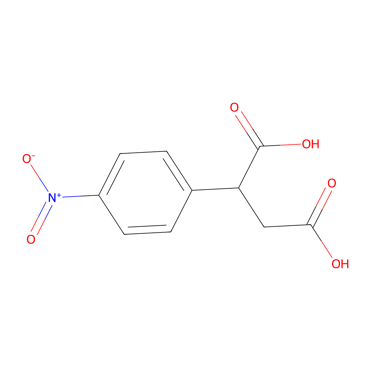 2-(4-Nitrophenyl)succinic acid molecular structure, CAS 21021-53-4