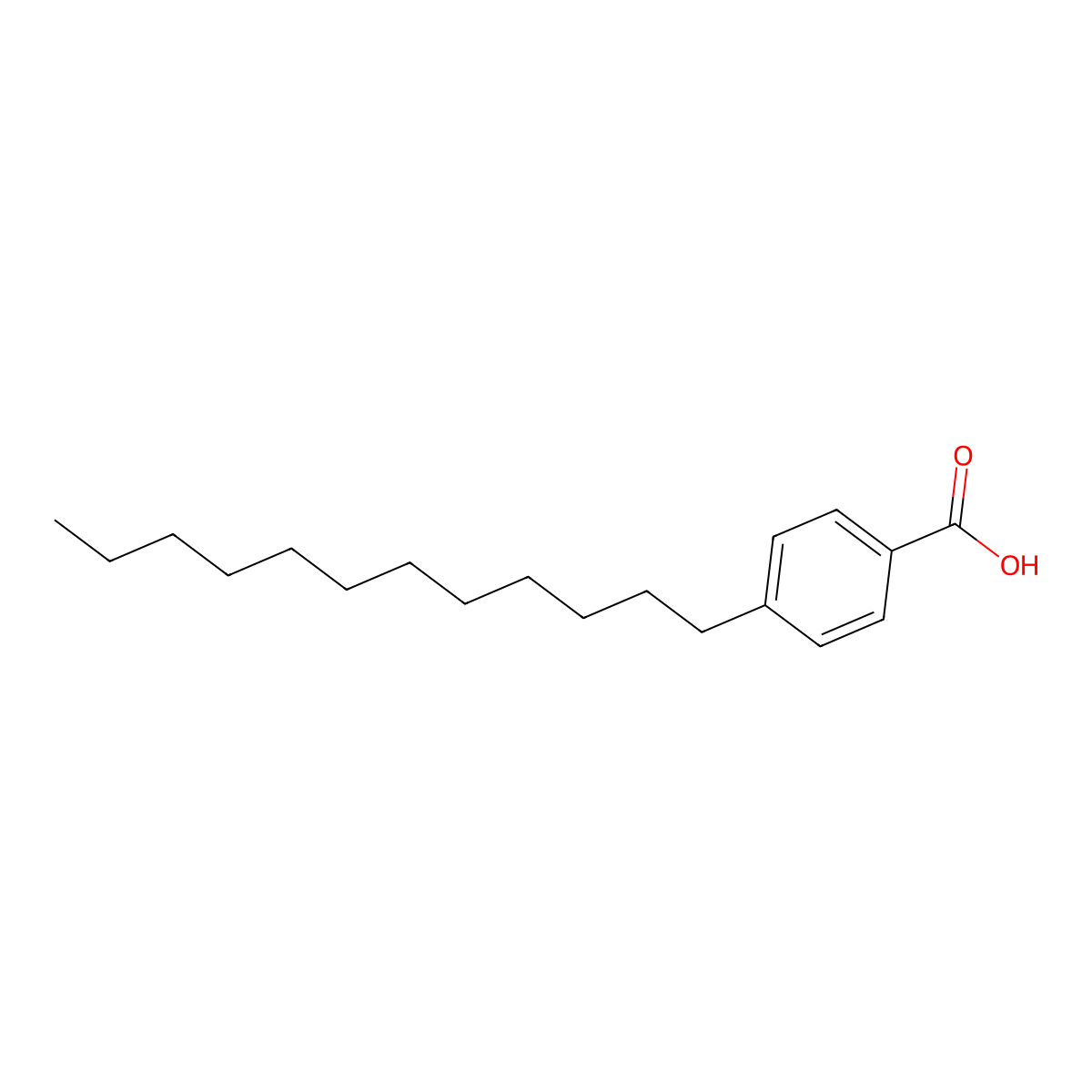4-Dodecylbenzoic acid molecular structure, CAS 21021-55-6