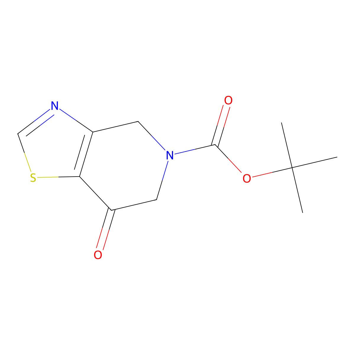 tert-Butyl 7-oxo-6,7-dihydrothiazolo[4,5-c]pyridine-5(4H)-carboxylate molecular structure, CAS 2102121-34-4