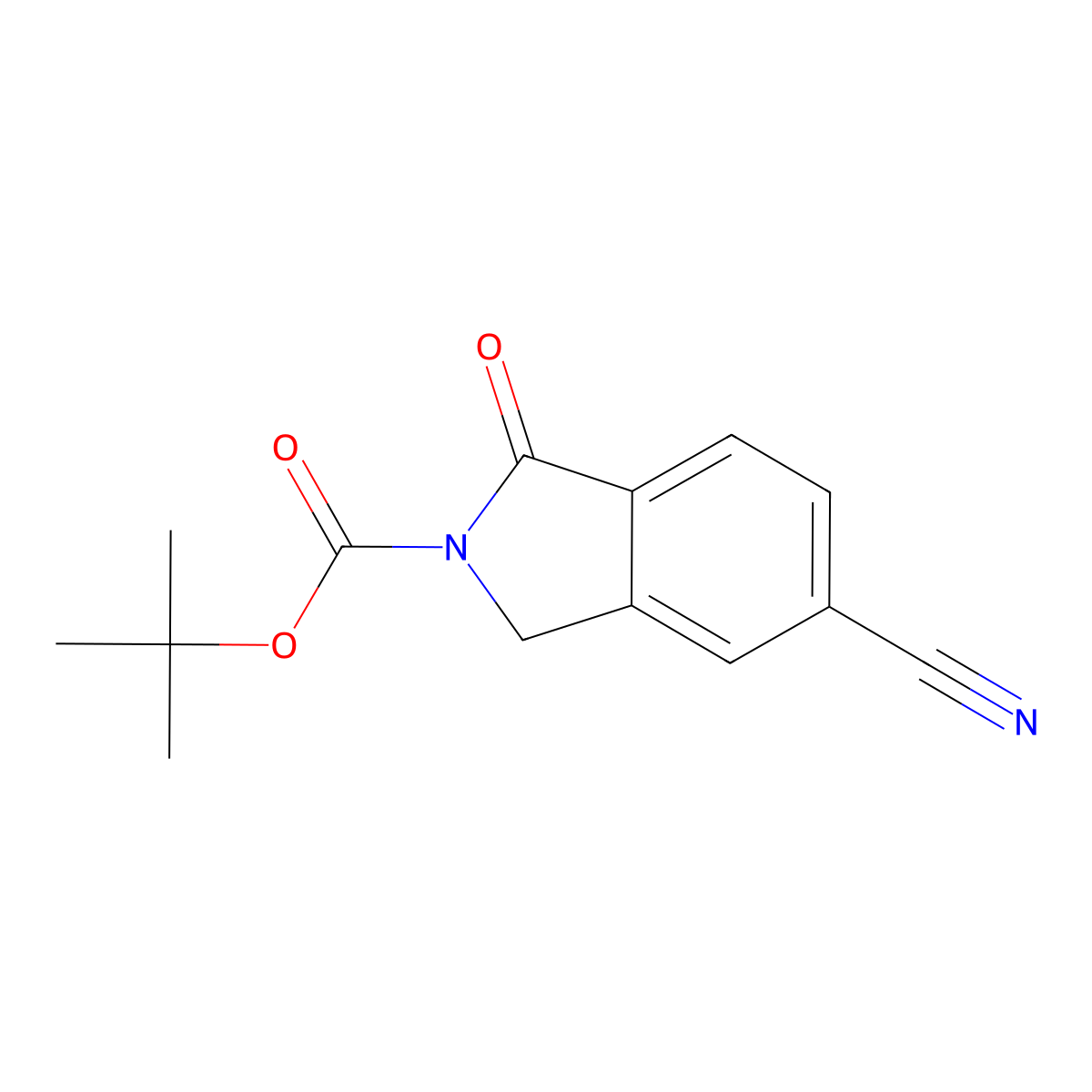 tert-Butyl 5-cyano-1-oxo-3H-isoindole-2-carboxylate molecular structure, CAS 2102168-48-7