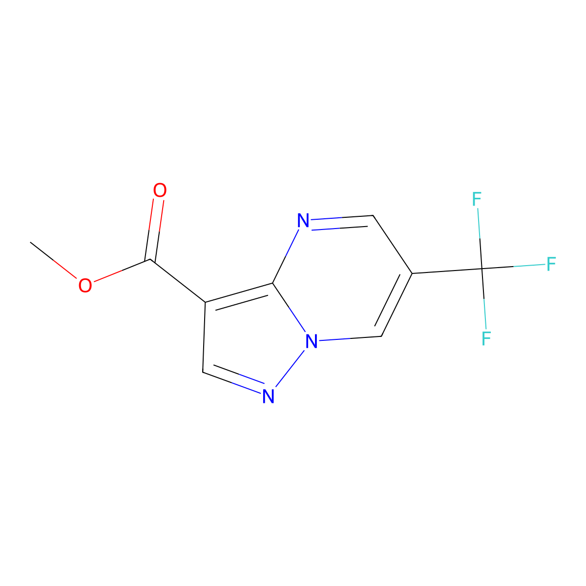 Methyl 6-(trifluoromethyl)pyrazolo[1,5-A]pyrimidine-3-carboxylate molecular structure, CAS 2102176-11-2