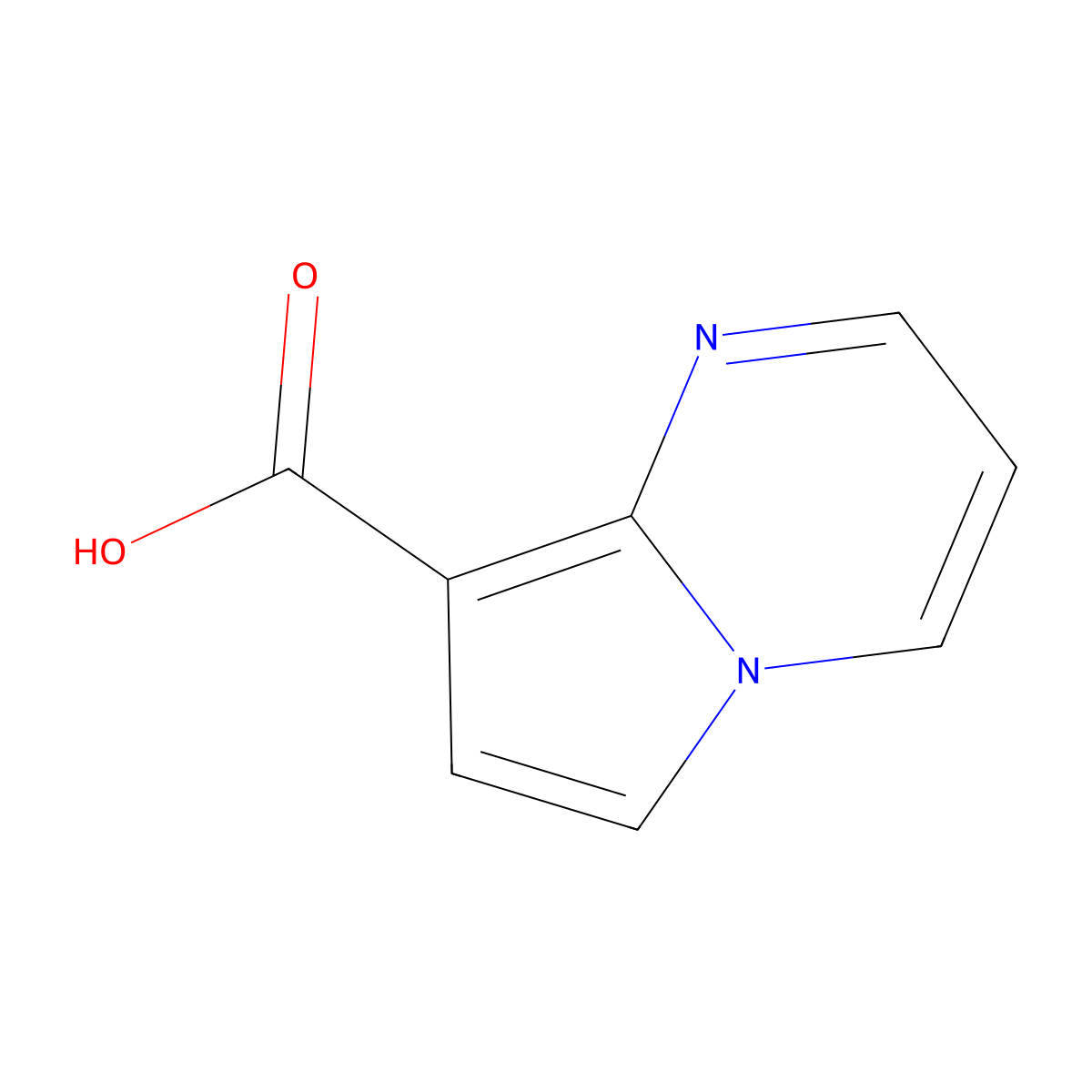 Pyrrolo[1,2-a]pyrimidine-8-carboxylic acid molecular structure, CAS 2102179-20-2