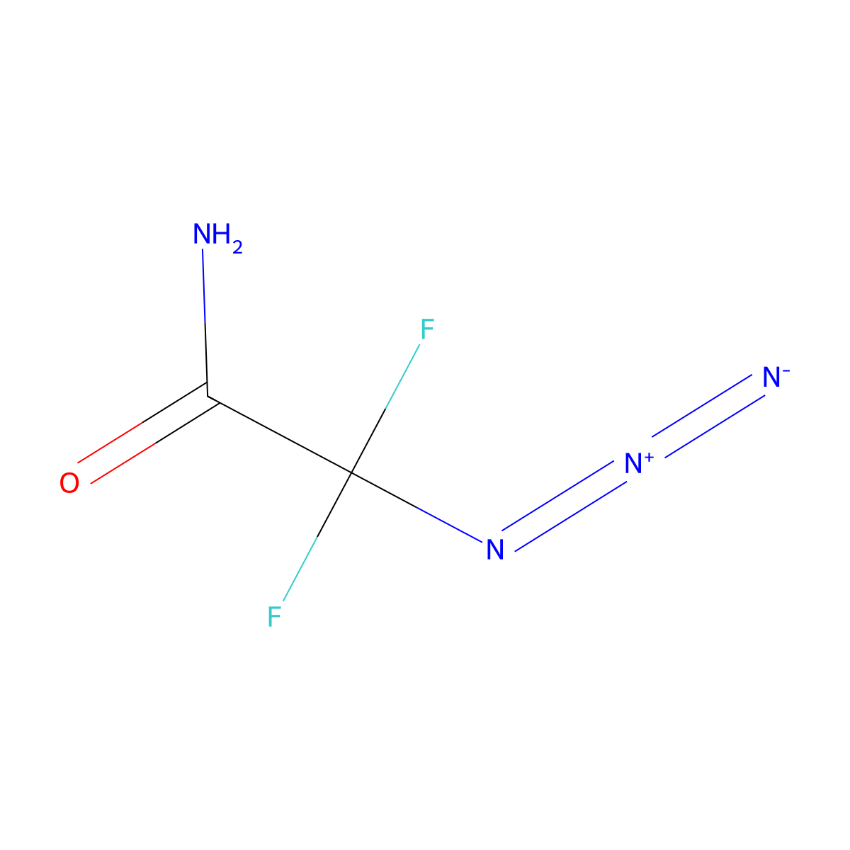 Azidodifluoroacetamide molecular structure, CAS 2102183-90-2