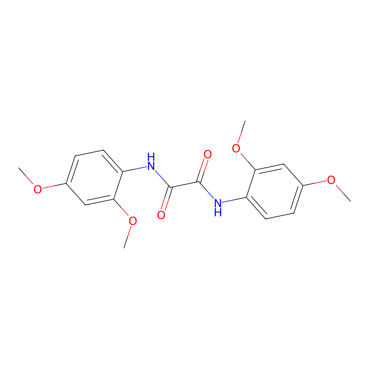 N1,N2-Bis(2,4-dimethoxyphenyl)ethanediamide molecular structure, CAS 21022-18-4