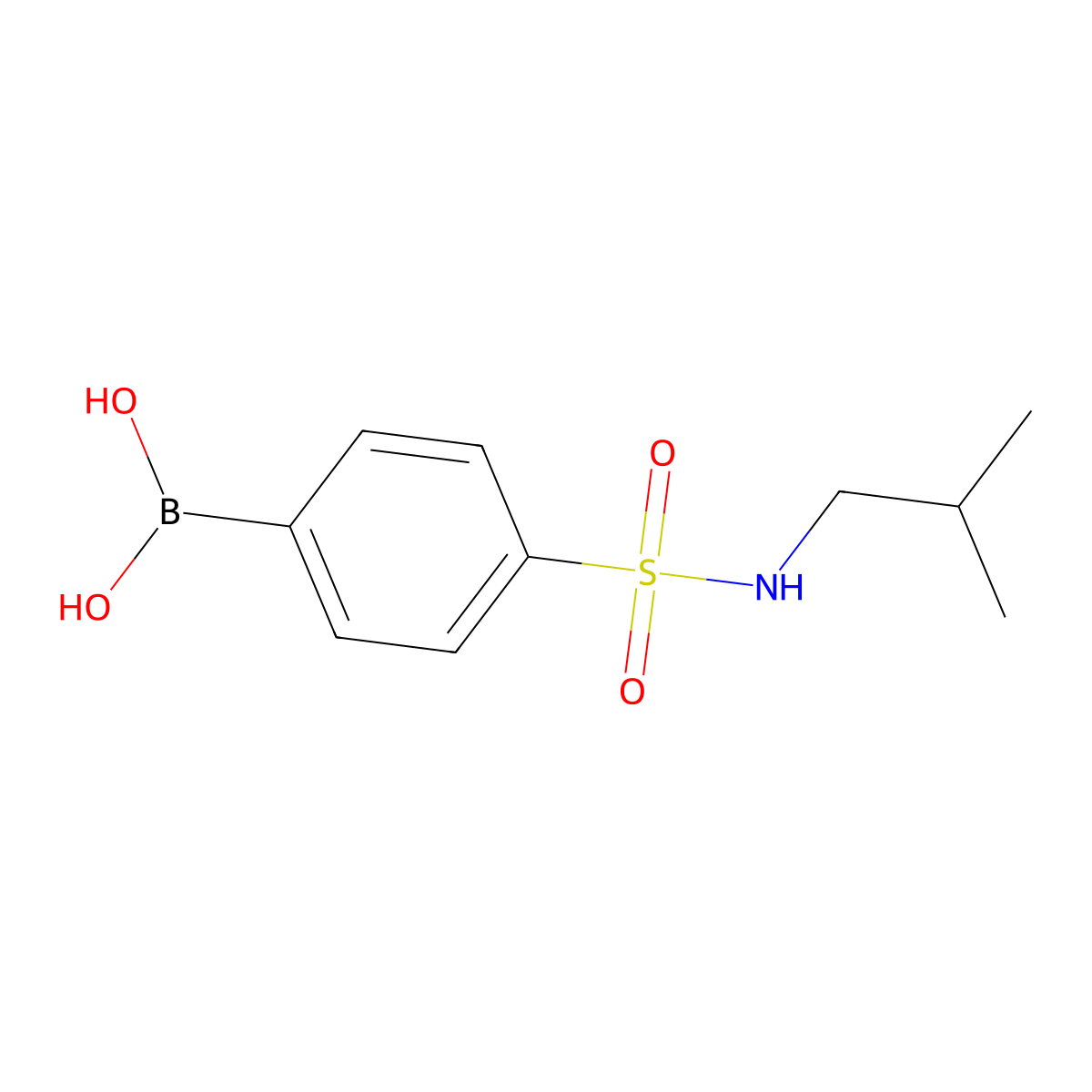 (4-(N-Isobutylsulfamoyl)phenyl)boronic acid molecular structure, CAS 2102202-96-8