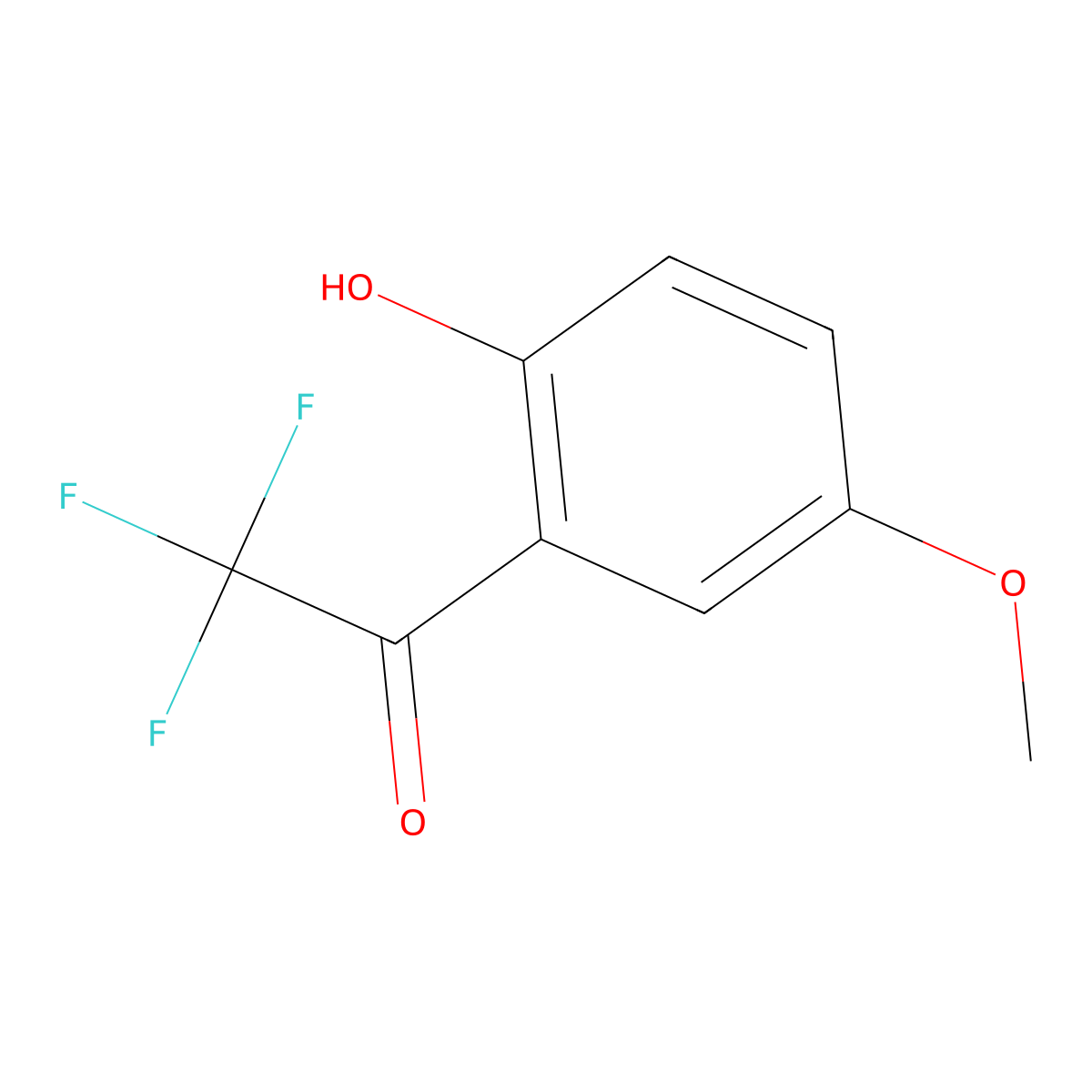 2,2,2-Trifluoro-1-(2-hydroxy-5-methoxyphenyl)ethan-1-one molecular structure, CAS 2102203-62-1