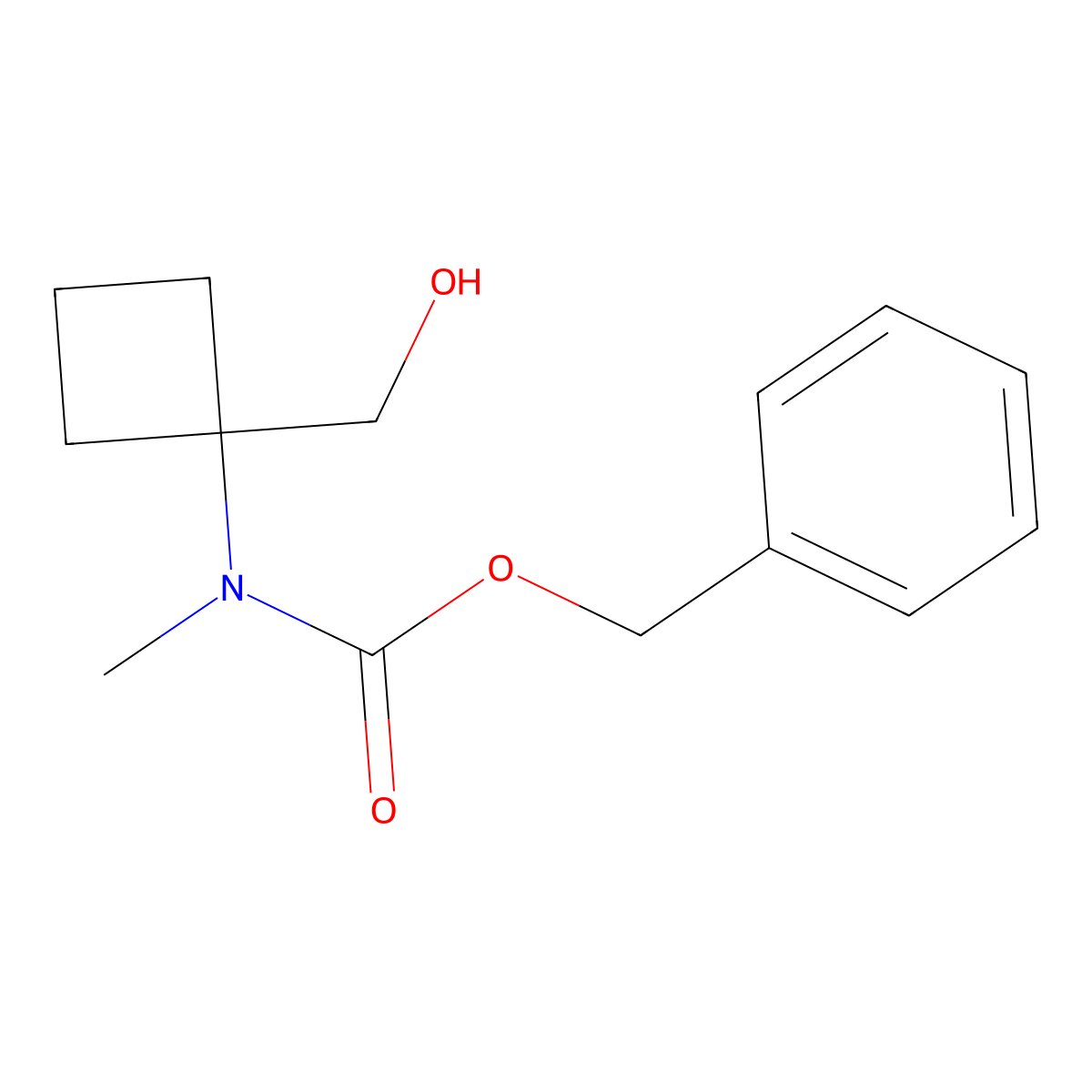 benzyl N-[1-(hydroxymethyl)cyclobutyl]-N-methylcarbamate molecular structure, CAS 2102298-13-3