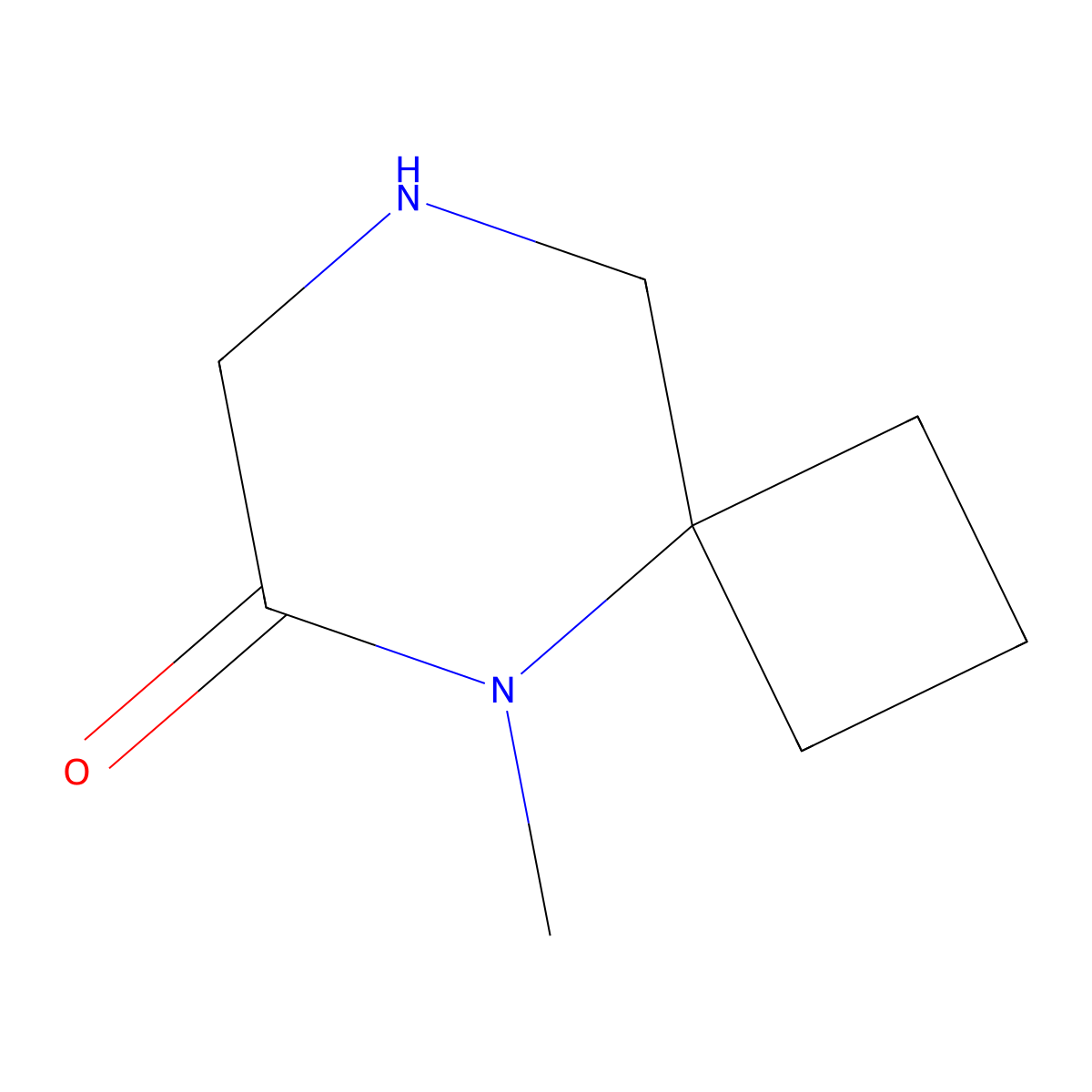 5-Methyl-5,8-diazaspiro(3.5)nonan-6-one molecular structure, CAS 2102298-16-6