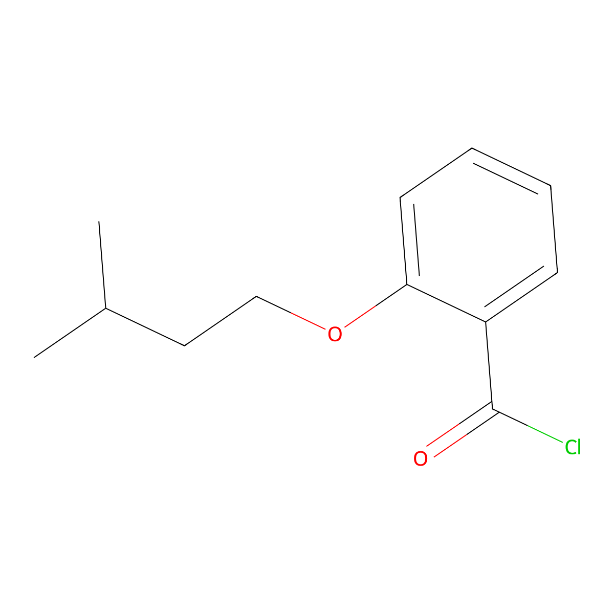 2-iso-Pentoxybenzoyl chloride molecular structure, CAS 21023-53-0