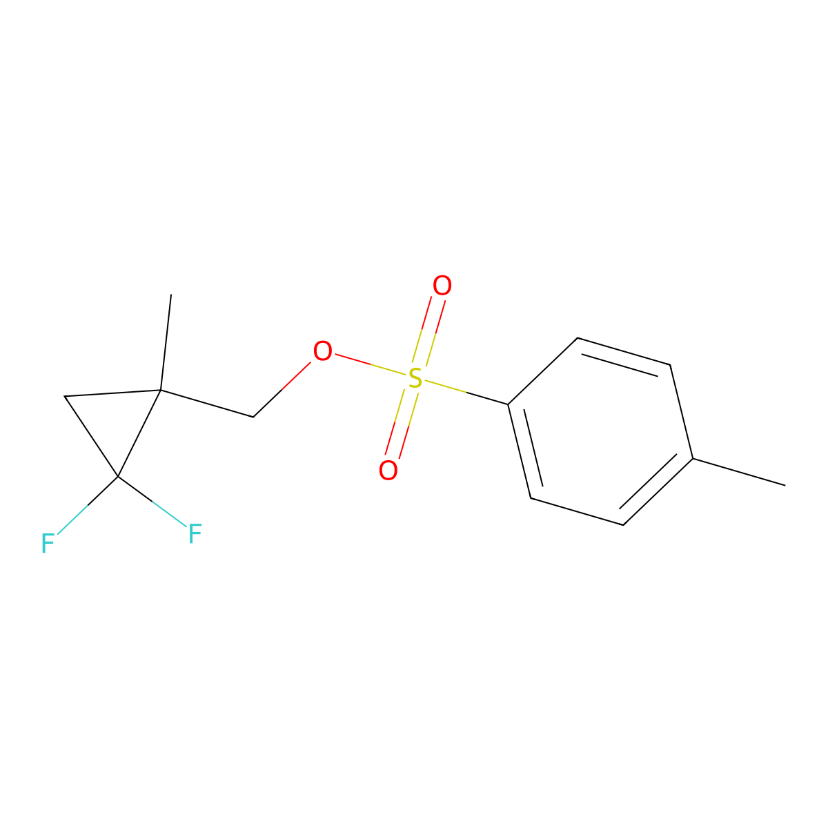 (2,2-Difluoro-1-methylcyclopropyl)methyl 4-methylbenzene-1-sulfonate molecular structure, CAS 2102326-07-6