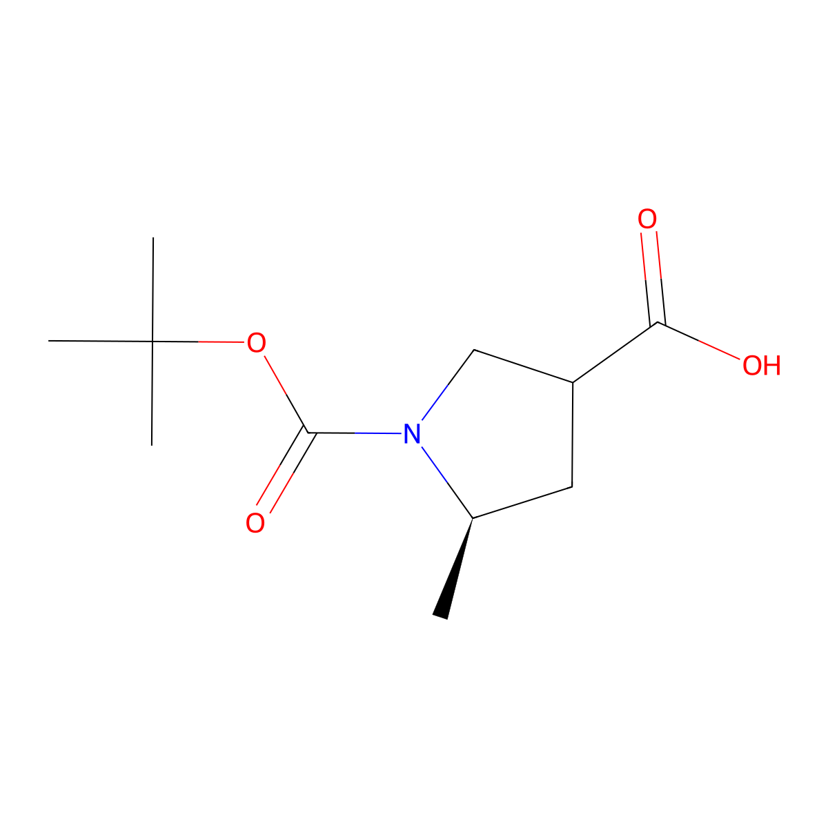 (5R)-1-((Tert-butoxy)carbonyl)-5-methylpyrrolidine-3-carboxylic acid molecular structure, CAS 2102403-69-8