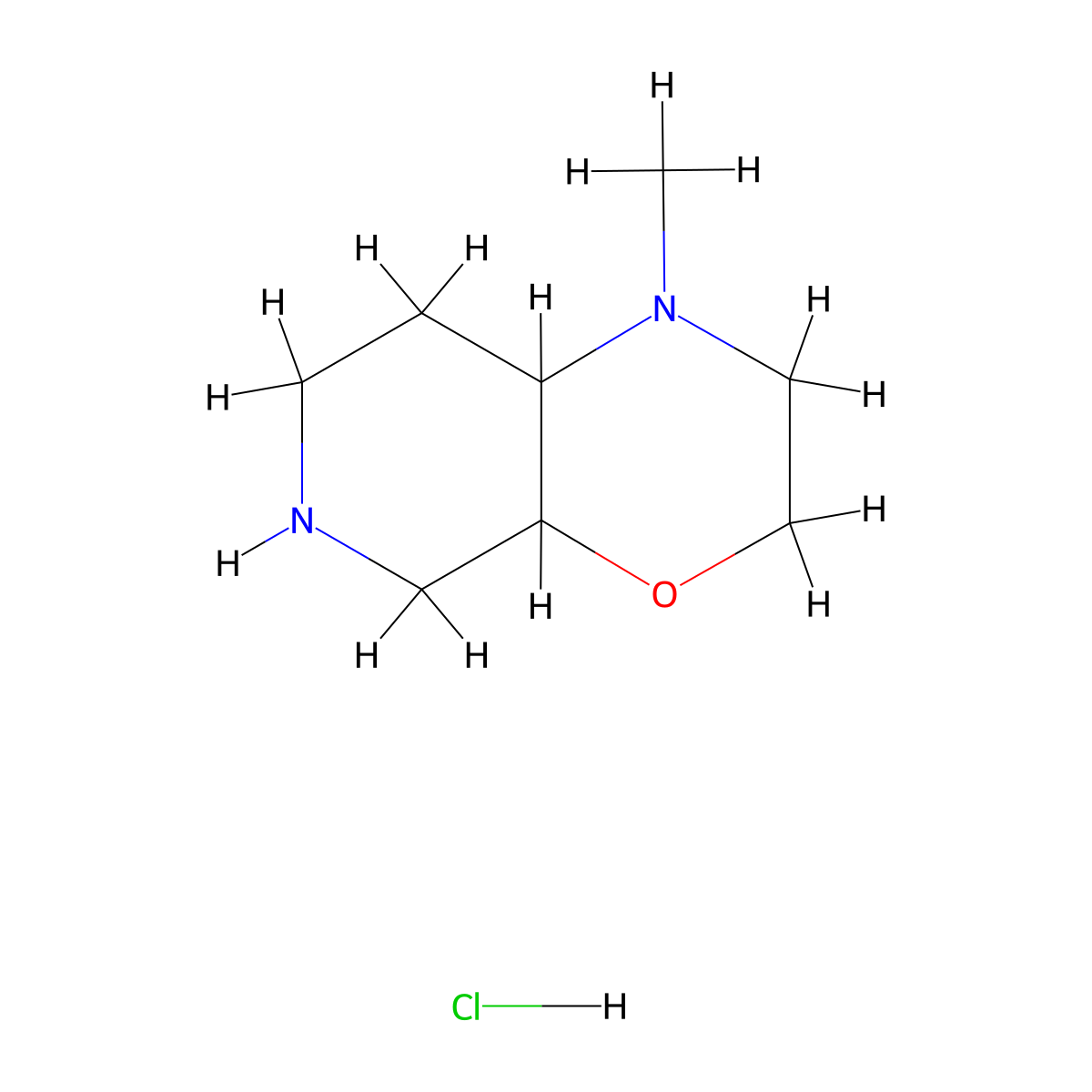 1-Methyloctahydro-1H-pyrido[3,4-B][1,4]oxazine hcl molecular structure, CAS 2102408-47-7