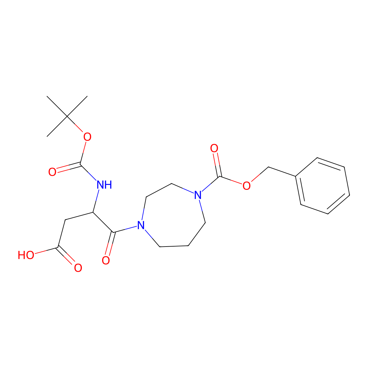 4-(4-((Benzyloxy)carbonyl)-1,4-diazepan-1-yl)-3-((tert-butoxycarbonyl)amino)-4-oxobutanoic acid molecular structure, CAS 2102408-51-3