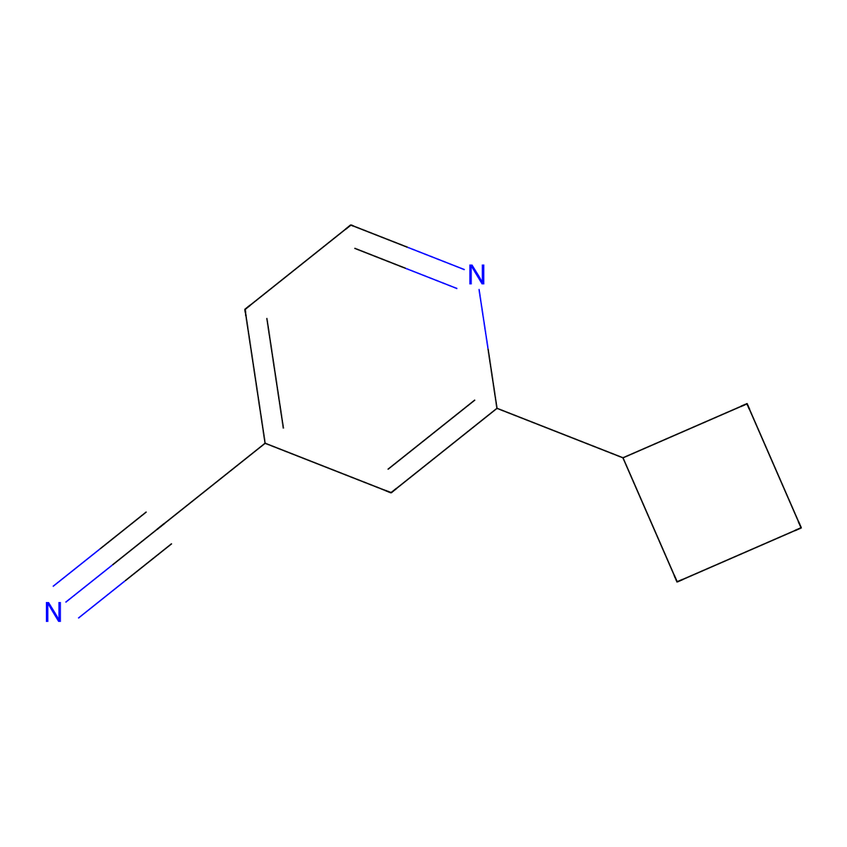 2-Cyclobutylisonicotinonitrile molecular structure, CAS 2102408-52-4