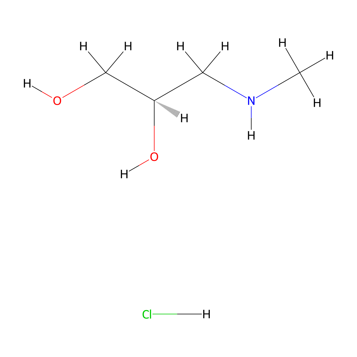 (R)-3-(Methylamino)propane-1,2-diol Hydrochloride molecular structure, CAS 2102408-58-0