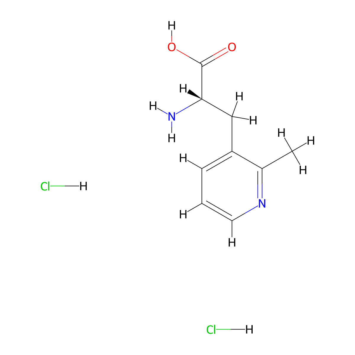 (S)-2-Amino-3-(2-methylpyridin-3-YL)propanoic acid 2hcl molecular structure, CAS 2102408-64-8