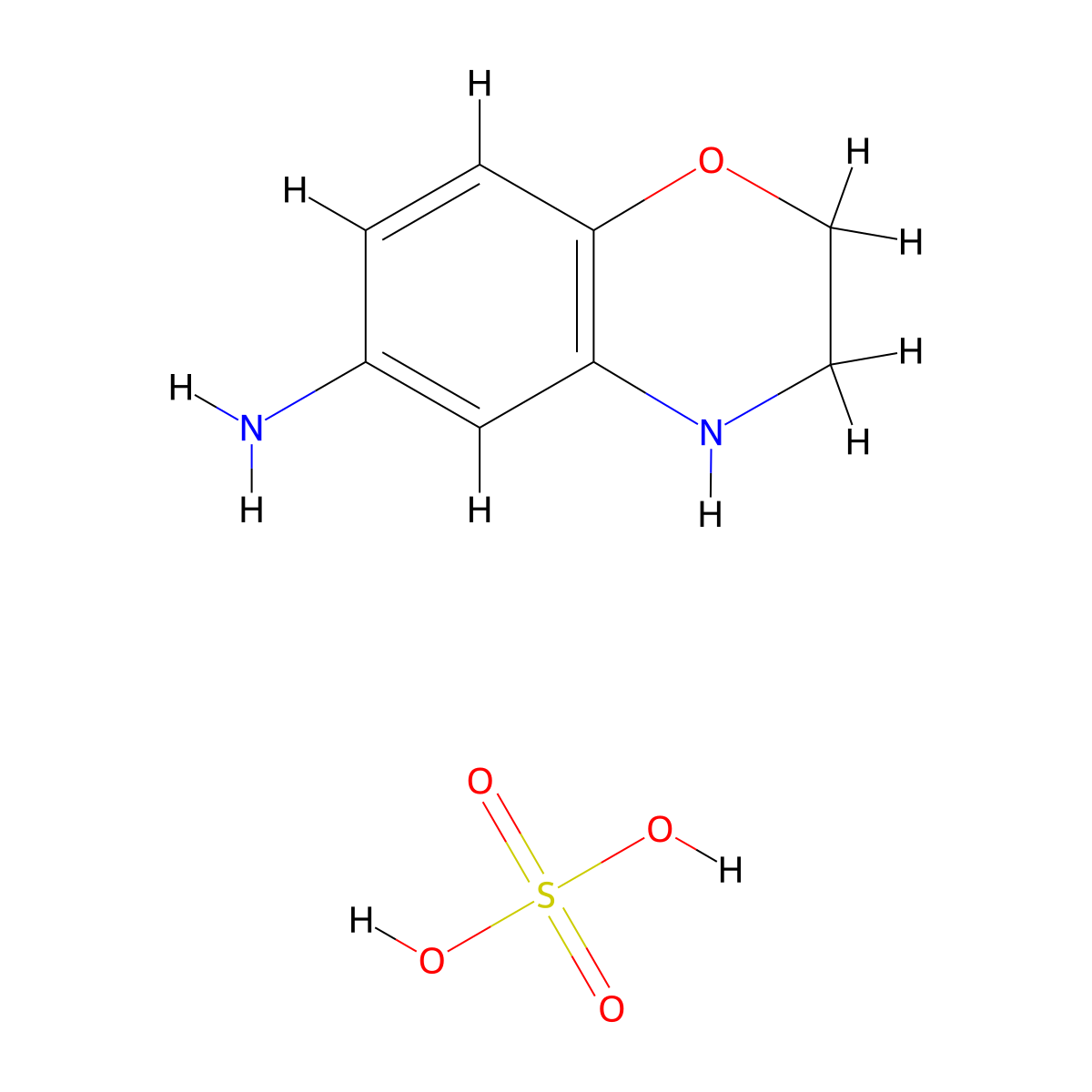 3,4-Dihydro-2h-1,4-benzoxazin-6-amine sulfate molecular structure, CAS 2102408-78-4
