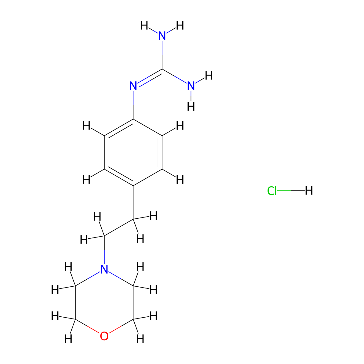 1-(4-(2-Morpholinoethyl)phenyl)guanidine hydrochloride molecular structure, CAS 2102408-80-8