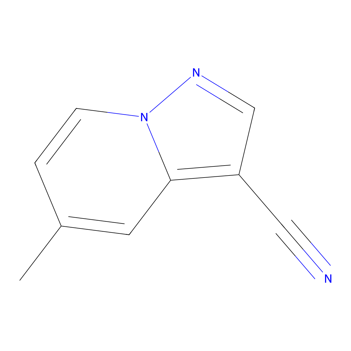 5-Methylpyrazolo[1,5-A]pyridine-3-carbonitrile molecular structure, CAS 2102408-95-5