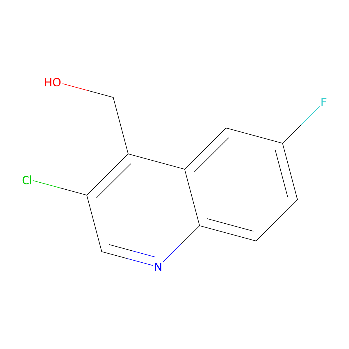 (3-Chloro-6-fluoroquinolin-4-YL)methanol molecular structure, CAS 2102409-03-8