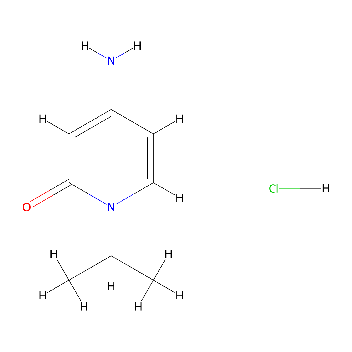 4-Amino-1-(propan-2-yl)-1,2-dihydropyridin-2-one hydrochloride molecular structure, CAS 2102409-05-0