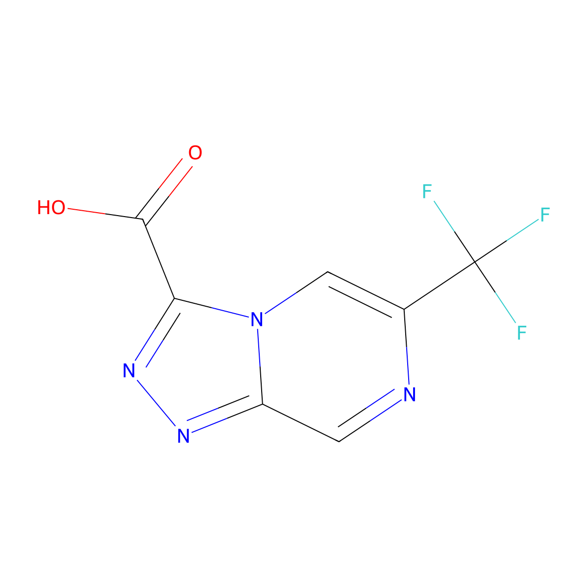 6-(Trifluoromethyl)-[1,2,4]triazolo[4,3-A]pyrazine-3-carboxylic acid molecular structure, CAS 2102409-21-0