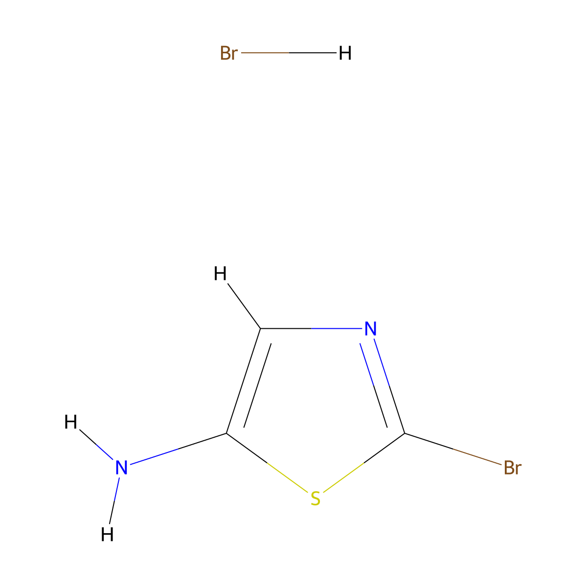 2-Bromo-1,3-thiazol-5-amine hydrobromide molecular structure, CAS 2102409-24-3