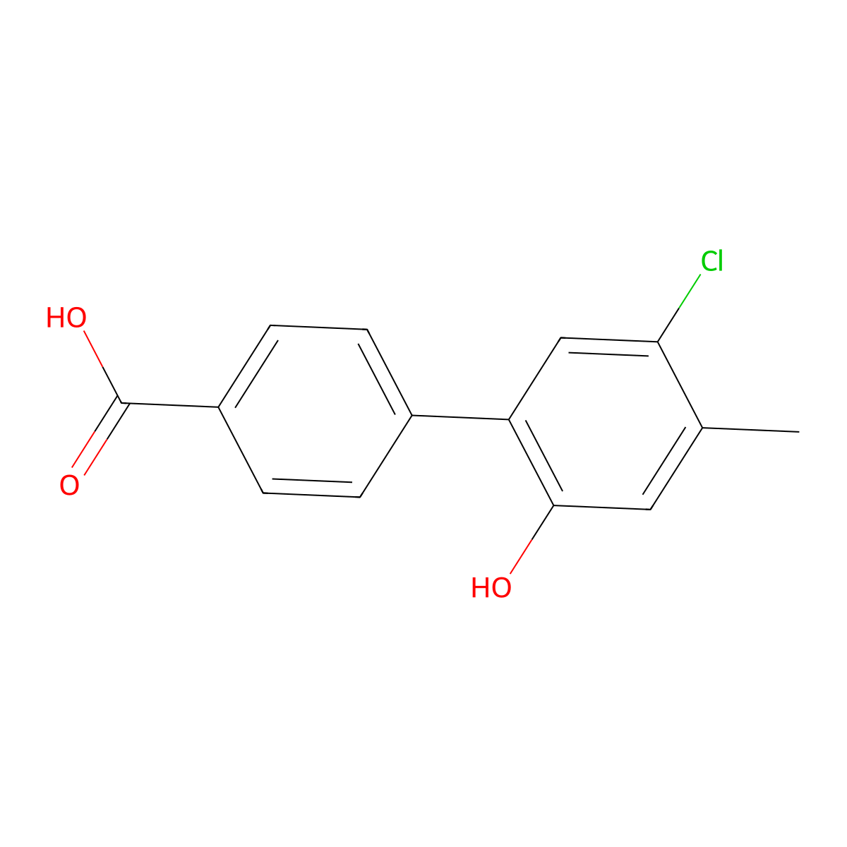 5'-Chloro-2'-hydroxy-4'-methyl-[1,1'-biphenyl]-4-carboxylic acid molecular structure, CAS 2102409-33-4