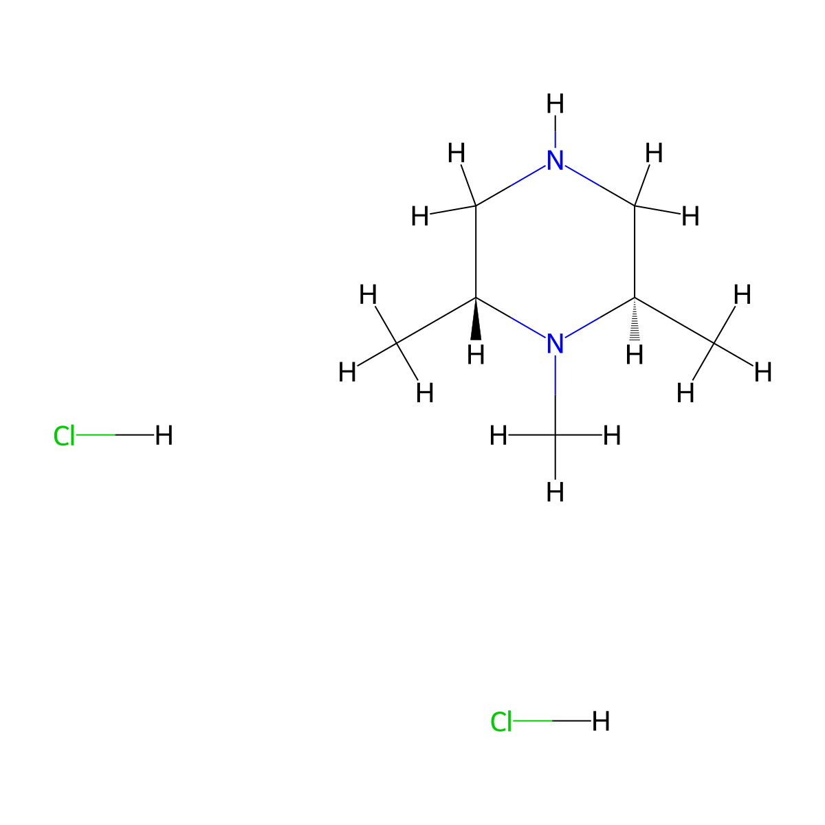trans-1,2,6-Trimethylpiperazine dihydrochloride molecular structure, CAS 2102409-62-9