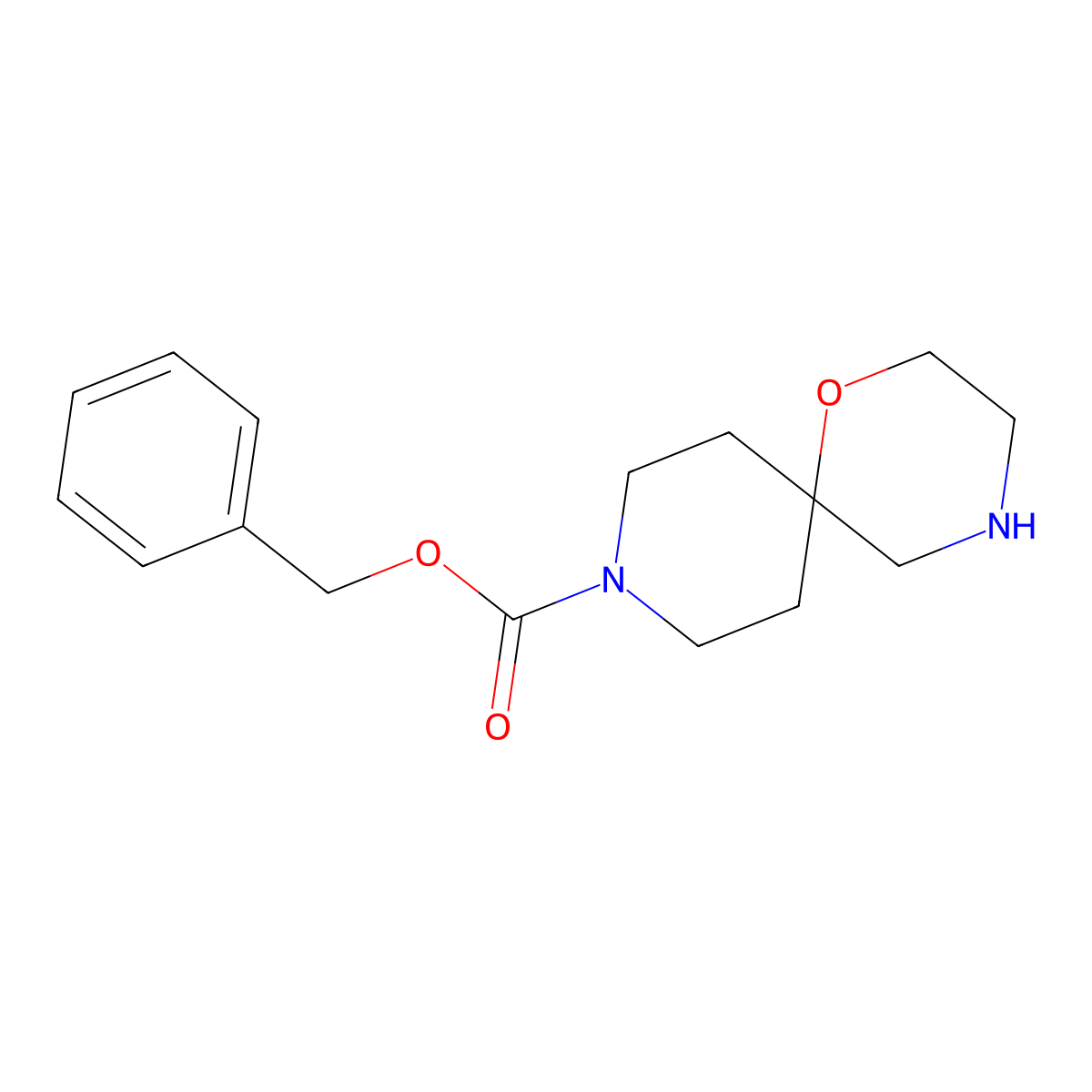 Benzyl 1-oxa-4,9-diazaspiro[5.5]undecane-9-carboxylate molecular structure, CAS 2102409-64-1