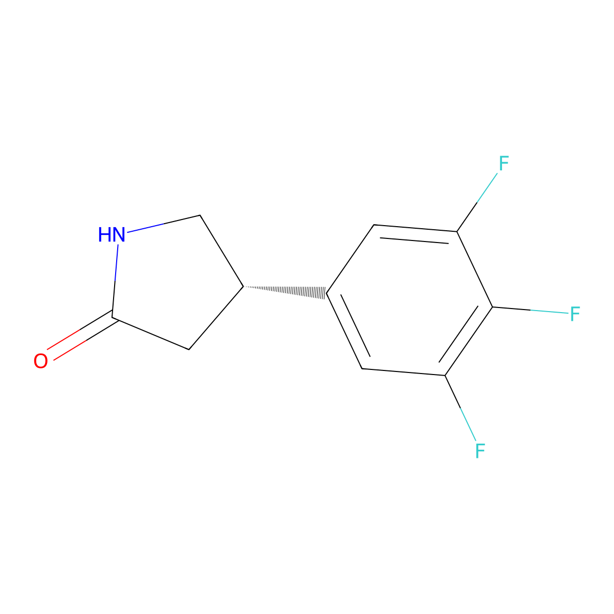 (4s)-4-(3,4,5-Trifluorophenyl)pyrrolidin-2-one molecular structure, CAS 2102409-69-6