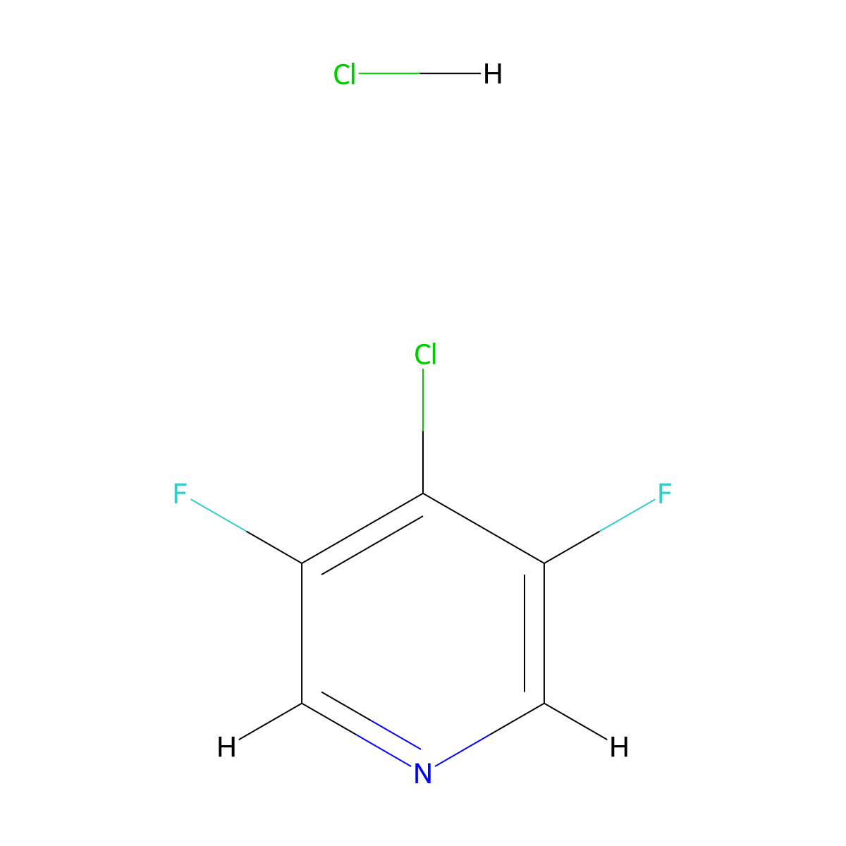 4-Chloro-3,5-difluoropyridine hydrochloride molecular structure, CAS 2102409-72-1