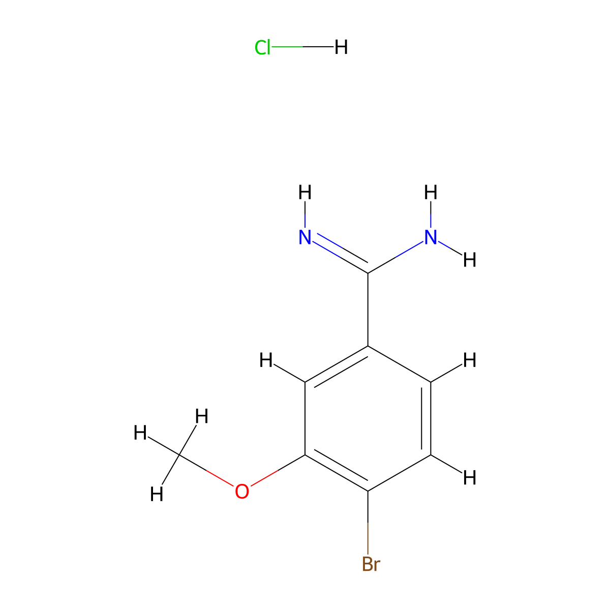 4-Bromo-3-methoxybenzimidamide Hydrochloride molecular structure, CAS 2102409-98-1