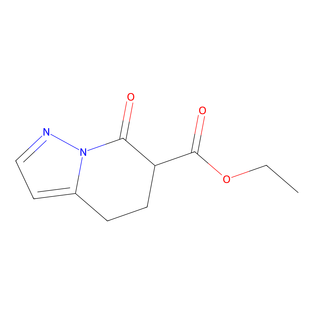 Ethyl 7-oxo-4,5,6,7-tetrahydropyrazolo[1,5-A]pyridine-6-carboxylate molecular structure, CAS 2102410-11-5