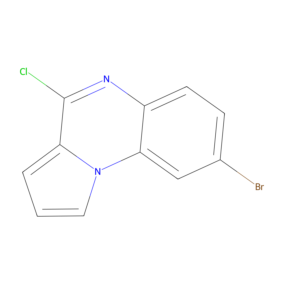 8-Bromo-4-chloropyrrolo[1,2-A]quinoxaline molecular structure, CAS 2102410-12-6