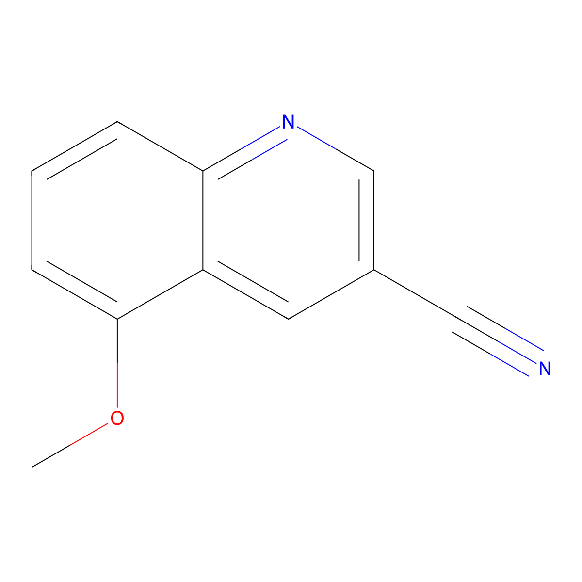 5-Methoxyquinoline-3-carbonitrile molecular structure, CAS 2102410-21-7