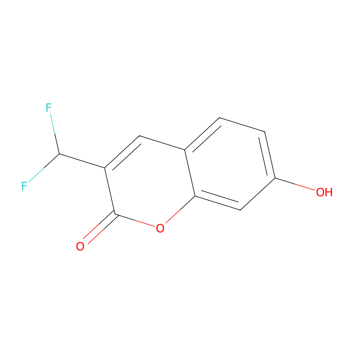 3-(Difluoromethyl)-7-hydroxy-2H-chromen-2-one molecular structure, CAS 2102410-22-8