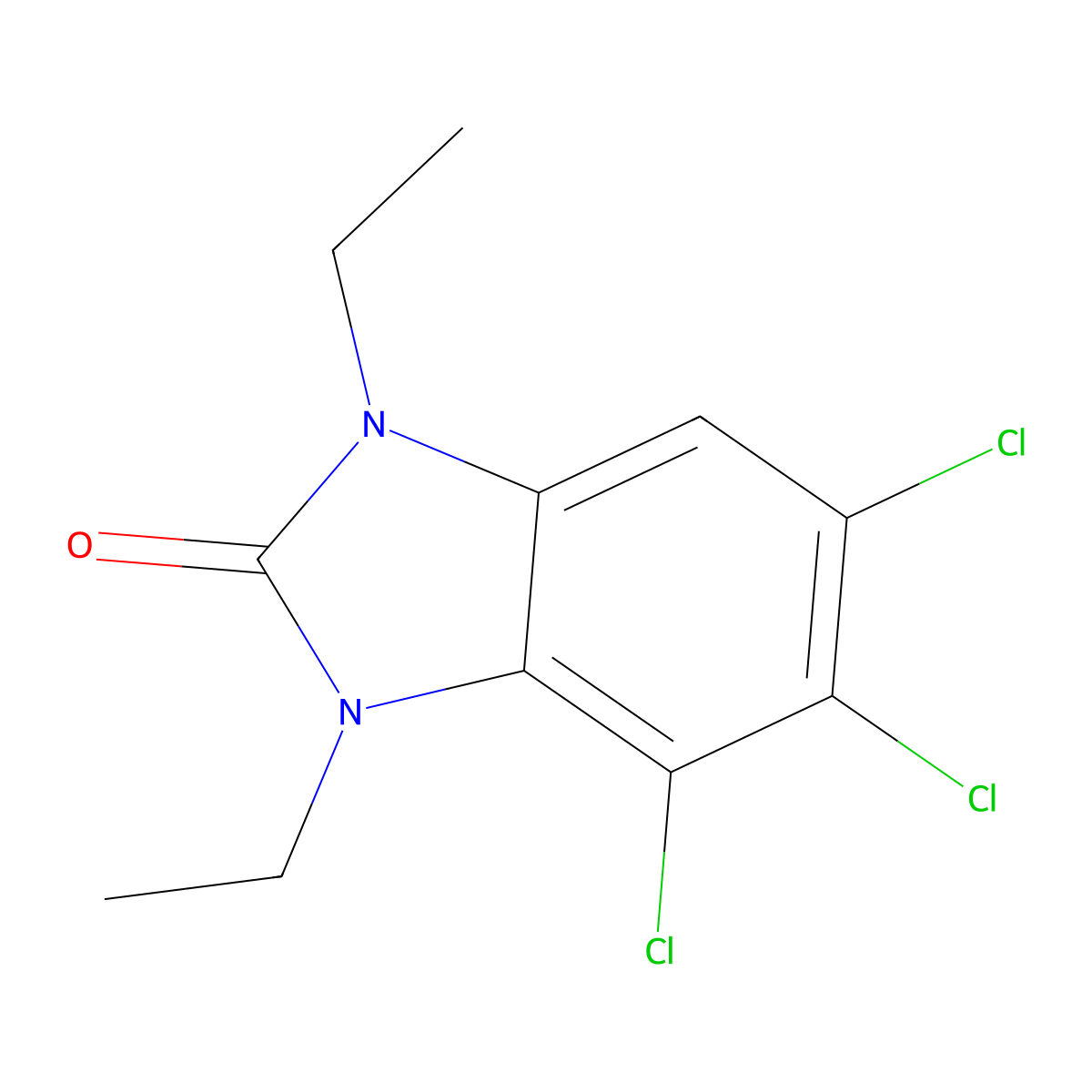 4,5,6-Trichloro-1,3-diethyl-1h-benzo[d]imidazol-2(3h)-one molecular structure, CAS 2102410-28-4