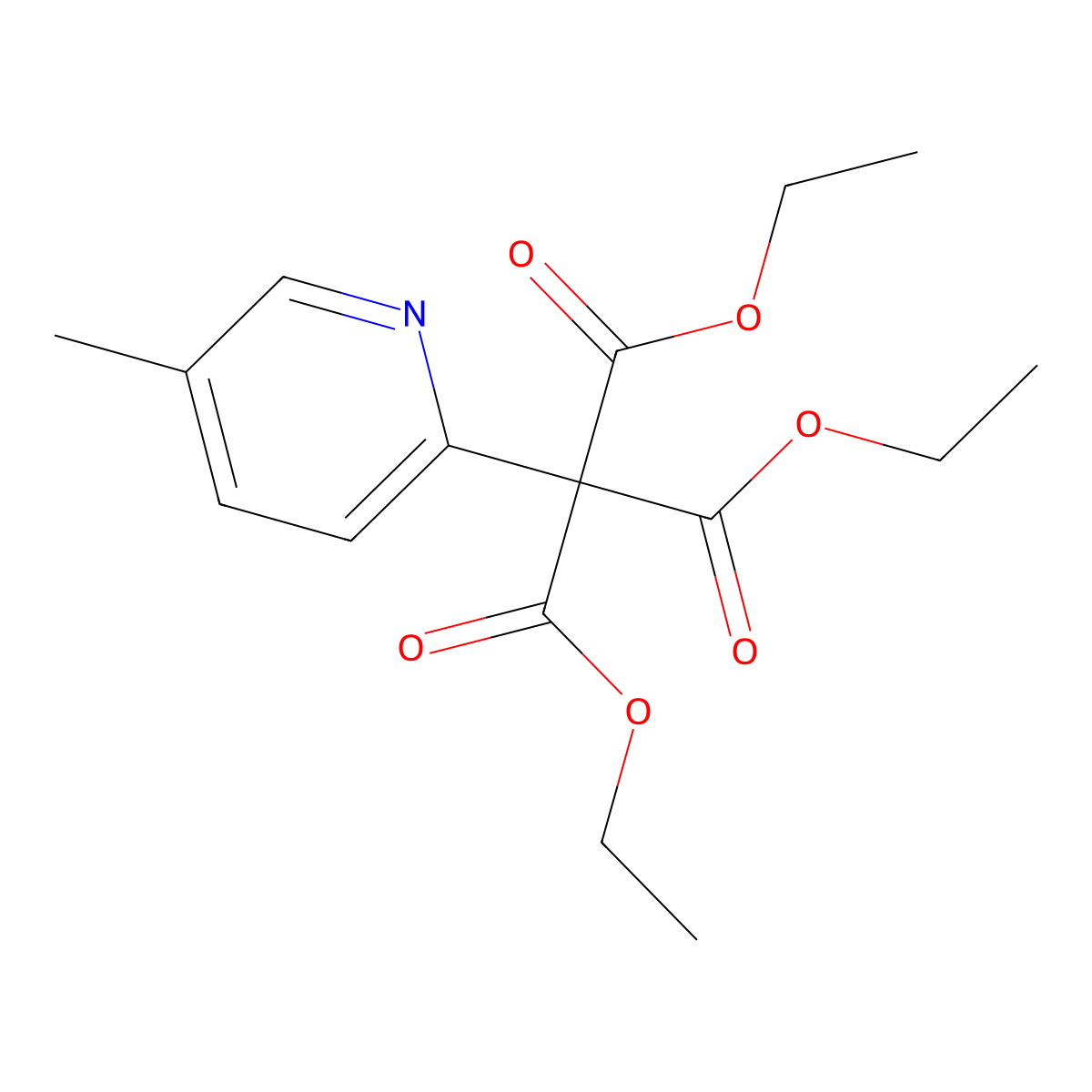 Triethyl (5-methylpyridin-2-YL)methanetricarboxylate molecular structure, CAS 2102410-63-7