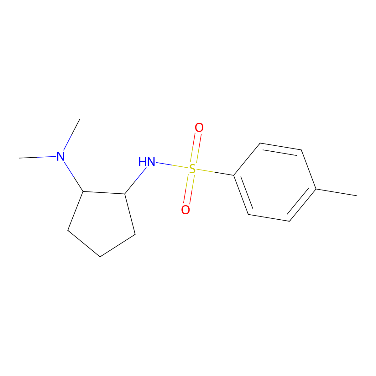 N-(2-(Dimethylamino)cyclopentyl)-4-methylbenzenesulfonamide molecular structure, CAS 2102410-67-1