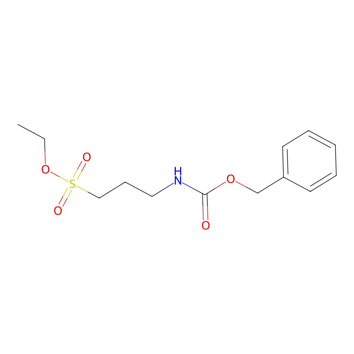 Ethyl 3-(benzyloxycarbonylamino) propane-1-sulfonate molecular structure, CAS 2102410-68-2