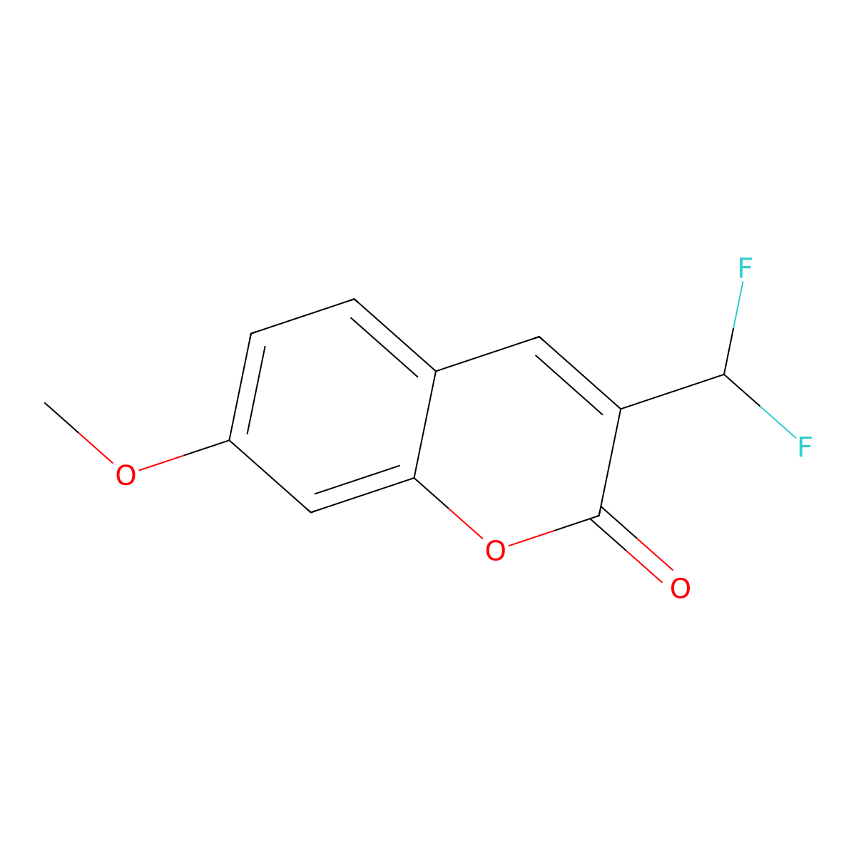 3-(Difluoromethyl)-7-methoxy-2H-chromen-2-one molecular structure, CAS 2102410-92-2