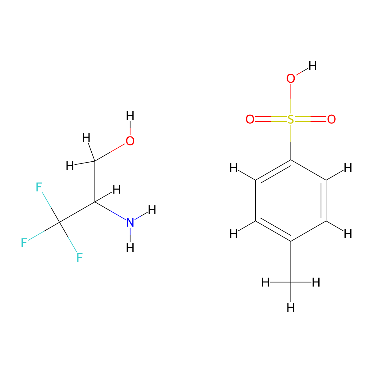 2-Amino-3,3,3-trifluoropropan-1-ol 4-methylbenzenesulfonate molecular structure, CAS 2102410-93-3