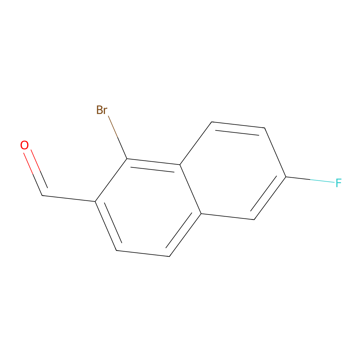 1-Bromo-6-fluoro-2-naphthaldehyde molecular structure, CAS 2102410-95-5