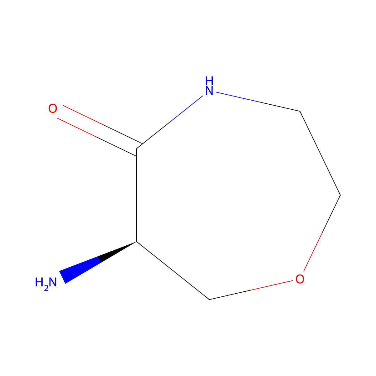 (R)-6-Amino-1,4-oxazepan-5-one molecular structure, CAS 2102410-98-8